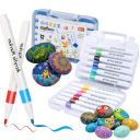 Corslet 12 Shades Acrylic Markers Paint Pens Set...