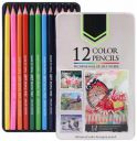 Corslet 12 Shades Color Pencil Set Hexagonal Colour Pencils Set with Iron Box Pencil Colours for Painting Coloring Pencil Colour Set for Adult Artists Colouring Books Students Kids School Art Supplies...