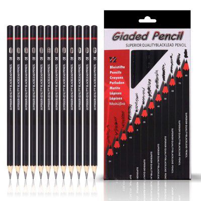 Corslet 12pc Sketch Pencil Set - Art Supplies for Beginners and Professional Artists