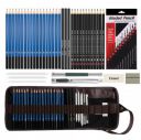 Corslet 41 Pcs Professional Drawing Supplies Sketching Art Kit Pencil Set ...