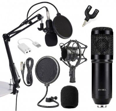Corslet Microphone for Voice Recording Mike for Singing Youtube Bm 800 Condenser Microphone Kit Streaming