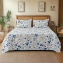 Cortina 100% Cotton 144 TC Double Bedsheet for Bed with Pillow Covers | Soft & Breathable Cotton Bedsheet | Durable, Fade Resistant Skin Friendly | for Home & Hotel Use (White, Double - Fitted)...