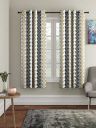 Cortina 2 Piece Floral Design Panel Eyelet Polyester Window Curtains - 5 Feet, Green...