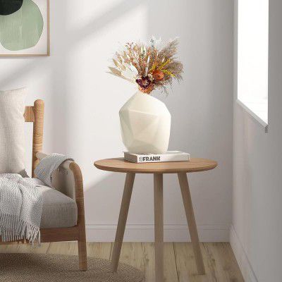 Cortina Ceramic Flower Vase for Home Décor| Boho Flower Vase | Size 15L x 18W cm - White (Pack of 1)