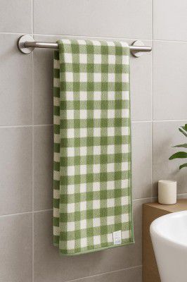 Cortina Checks Printed Microfiber Towels [Green]