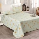 Cortina Cloud Cotton King Size Bedsheet with 2 Pillow Covers 270x250 cm (White & Yellow, King)...