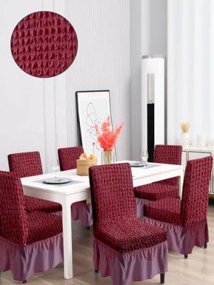 Cortina Dining Chair Slipcovers with Skirt|Pack of 6|Protection Chair Covers