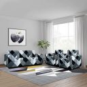 Cortina Embossed Printed Sofa Cover Big Elasticity Cover Stretch Universal Sofa Slipcover 5 Seater (3 Seater Size 185-230cm and 1 Seater Size 90-145cm)…...