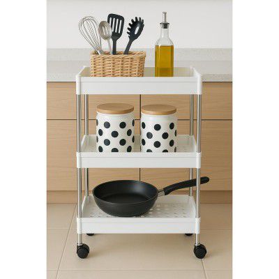 Cortina Heavy Duty Plastic Storage 3 TierShelves | 46x18x85.9