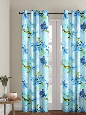 Cortina Latest Floral Printed Polyester Door Curtain for Bedroom, Living Room -Single-7ft.