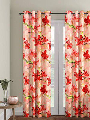 Cortina Latest Floral Printed Polyester Door Curtain for Bedroom, living room -Single-7ft.