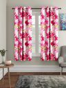 Cortina Latest Floral Printed Polyester Window Curtain for Bedroom, Living Room -Set of 2-5ft....