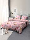 Cortina Pink & Yellow Floral 110 TC Double Queen Bedsheet with 2 Pillow Covers...