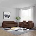 Cortina Polyester Abstract Sofa Cover  (Brown Pack of 3)...