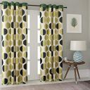 Cortina Polyester Fabric Eyelet Door Curtain (Green)...