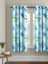 Cortina Single Floral Printed Window Curtain...