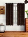 Cortina Velvet Room Darkening Curtains for Window 5Ft Set of 2 Plain Curtains for Home Office Decor Room Darkening Eyelet Curtains for Living Room Kitchen Hall (Window-4 x 5 Feet, Brown)...