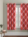 CortinaPink Single Floral Printed Window Curtain...
