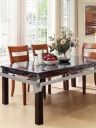 Cortina White Printed Border 4 Seater Table Cover...