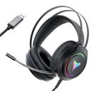 Cosbary 7.1 USB Gaming Wired Over Ear Headphones with Mic with Virtual Surround Sound,50Mm Driver, RGB LEDs & Remote Control(Black)...