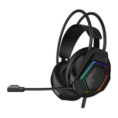 Cosbary HD LED Wired Gaming Headset | Noise Cancelling Over-Ear Headphones with Mic for PC / PS4 / Xbox One/Nintendo Switch/Mac (Black) B-601-1-1