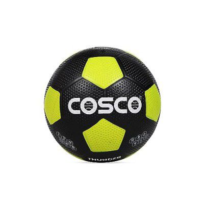 Cosco Cotton Thunder Rubber Moulded Football (Size 5 Multicolor )