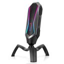 Cosmic Byte Odyssey USB Gaming Cardioid Condensor Microphone with RGB Effects and Touch Button (Black/Silver)...