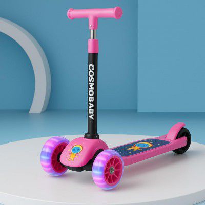 Cosmobaby Kick Scooter for Kids for Ages 2–12 Years | Max Weight 60 kg (Pink)