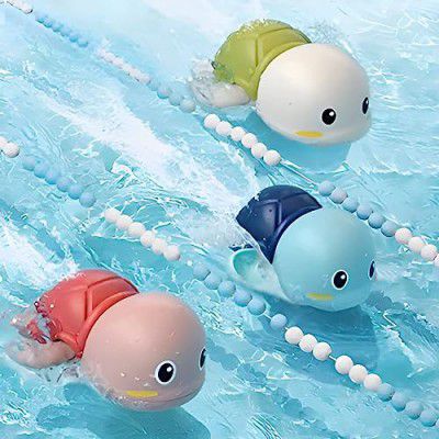 COSMOBABY Premium Cute Swimming Bath Toys for Toddlers 1-3, New Born Baby Bathtub Water Toys (Pack of 2)