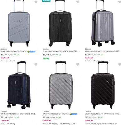 Cosmus Suitcase Starts at Rs 1199