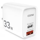 COSTAR 33W Dual Port Fast Charger QC/PD, 2 IN 1 USB & Type C Fast Charger Adapter...