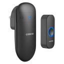 COSTAR Wireless Door Bell Kits Chime for Home Office with LED Light 300 Meter 1000 Feet Operating Range 32 Ringtones 5 Levels Volume, 1 Receiver and 1 Push Button IP44 Waterproof (Pebble T301-Black)...