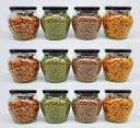 COTIT Transparent Glass Jar and Container Air Tight Black Lid for Kitchen 400 ml Mataki Glass Jar with Airtight Metal Lid (9)...