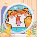 Cots and Cuddles 2pc DIY Diamond Painting Kit with Round Wooden Frame for Kids Age 4 5 6 Art and Craft Activity (Tiger & Dino)...