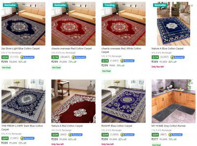Cotton Carpet Starts ₹201