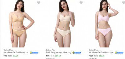 Cotton Plus Lingerie Sets Starts ₹71