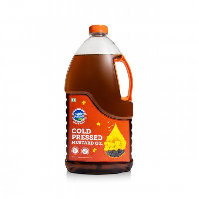 Country Delight Mustard Oil | Non-Refined Cold-Pressed Mustard Oil | Traditional Kohlu Extraction | Rich Aroma & Authentic Taste | 1.8L