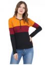 COUPLESTUFF.IN  Women Full Sleeve Color Block Hooded Sweatshirt...
