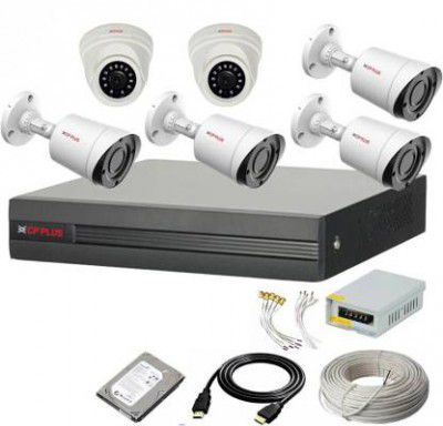 CP PLUS 8 Channal HD DVR 1080p,Outdoor & Indoor Camera 2.4 MP 6Pcs Security Camera  (500 GB, 8 Channel)