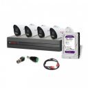 CP PLUS Wired 4 Channel HD DVR, with 2.4MP Outdoor Bullet Camera (4 nos) |1TD HDD| HDMI, BNC and DC connectors - CP-UCK-T4H-B1...