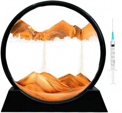 CPENSUS Moving Sand Art Picture Glass Liquid Painting 3D Natural Landscape showpieces for Home Decor