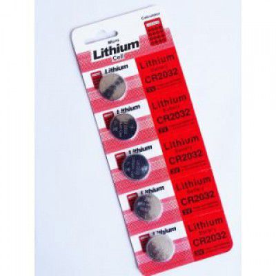 CR2032 3V Lithium Coin Cell Battery (Pack of 5)-FM