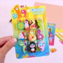 Crackles Cartoon Style Digital Number Erasers for Kids School Supplies Rubber Stationary Kit for Boys and Girls Cute 0-9 Number Animal Eraser for Children Learn and Play Kit  ...