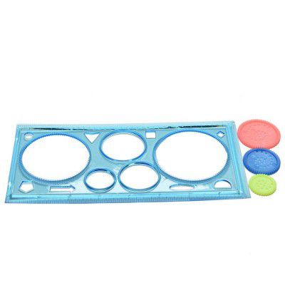 Crackles Creative Gift Designer Spiral Spirograph Geometric Ruler Drafting Tools Art& Craft Sets School Stationery Return Gift for Children Kids Students Birthday Drawing Toys - Pack of 5, Multicolor