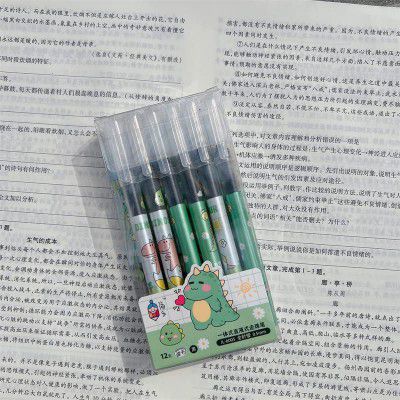 Crackles Dinosaur Theme Direct Flow Pens Gift Pack for School Kids Boys and Girls, Birthday Gifts- Pack of 1 Containing 6 Pens