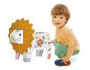 Crackles DIY 3D Paper`s Cardboard Folding Coloring Craft Animals Series-Lion...