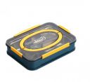 Crackles Insulated Handle Design Stainless Steel Food Container, Lunch Box with Spoons - Assorted Color...
