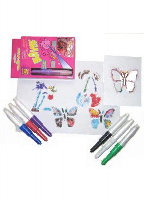Crackles Magical Color Spray Blow Pens for Kids Children Fun Drawing Arts 