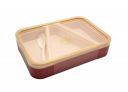 Crackles Modern Designer Rectangular Leak Proof 1000 Ml Lunch Box - Red...