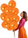 Crackles Orange Metallic Balloons For Happy Birthday Decorations,Baby Shower,Party Supplies - 50 PC...